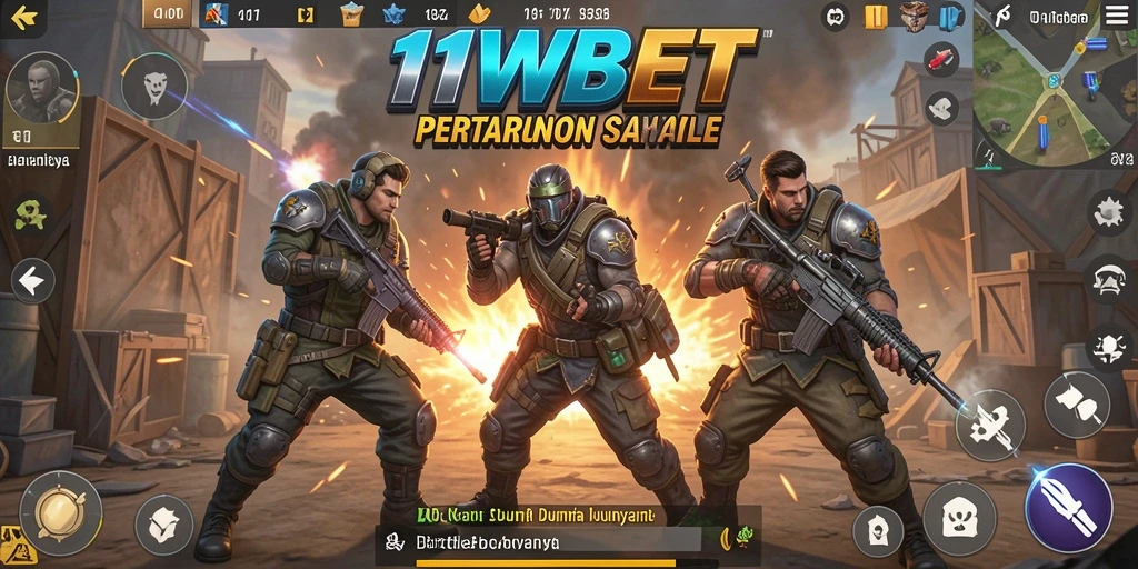 Tampilan gameplay seru dari 11WBET dalam pertarungan Battle Royale.