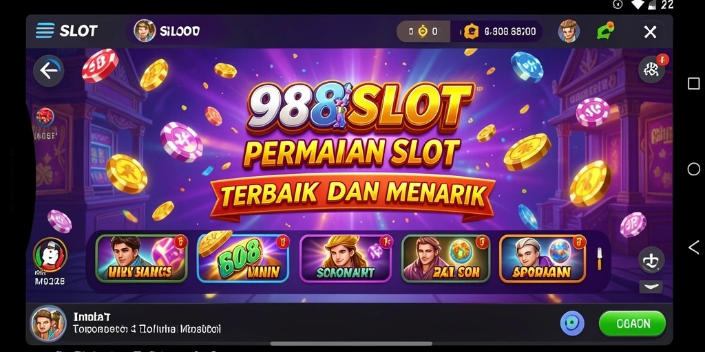 Tampilan menawan dari gameplay 988SLOT saat berputar.