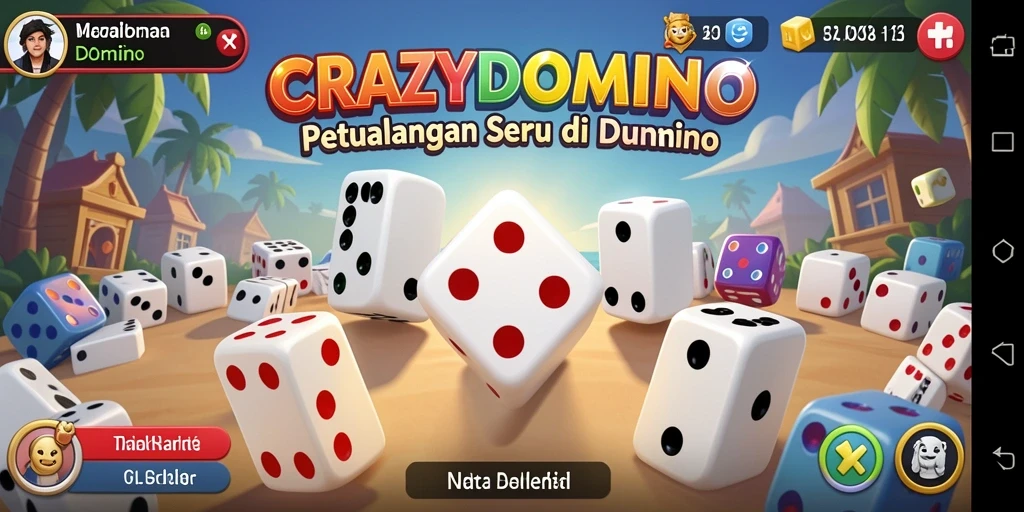 Tangkapan layar action seru gameplay CRAZYDOMINO.