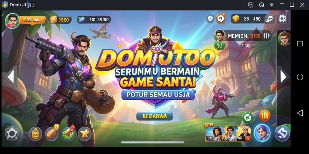 Screenshot menampilkan gameplay menarik dan penuh warna dari DOMTOTO.