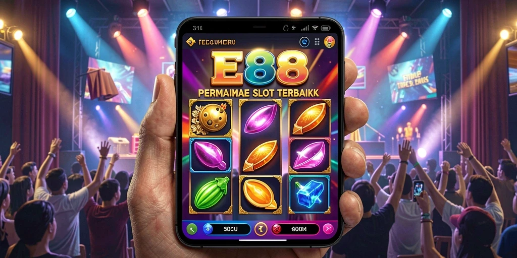 Tampilan gameplay E88 yang penuh warna dan menarik.