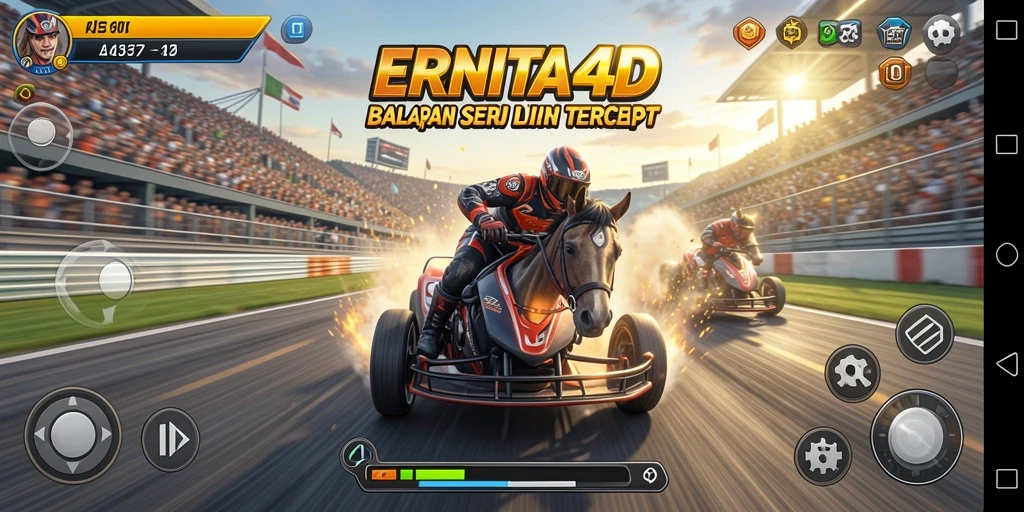 Tampilan gameplay seru di lintasan balap ERNITA4D.