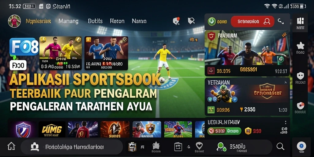 Screenshot FO8 menampilkan antarmuka taruhan olahraga yang menarik.