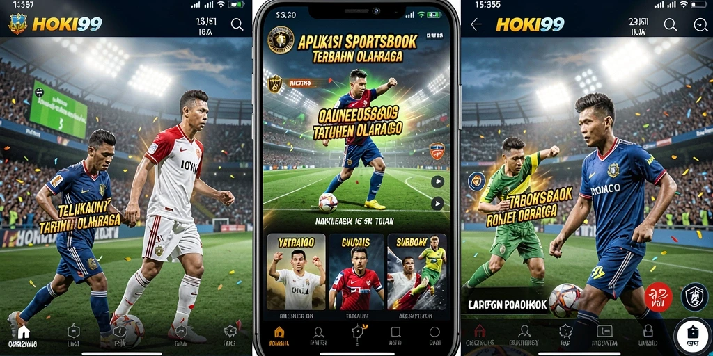 Screenshot utama HOKI99 menampilkan tampilan interfaz taruhan olahraga.