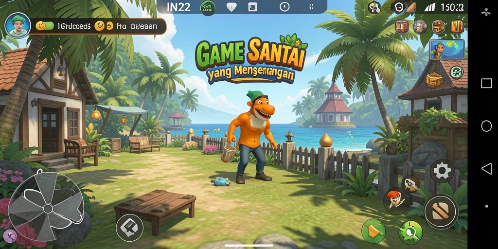 Tampilan gameplay IN22 yang mengasyikkan dan penuh warna.