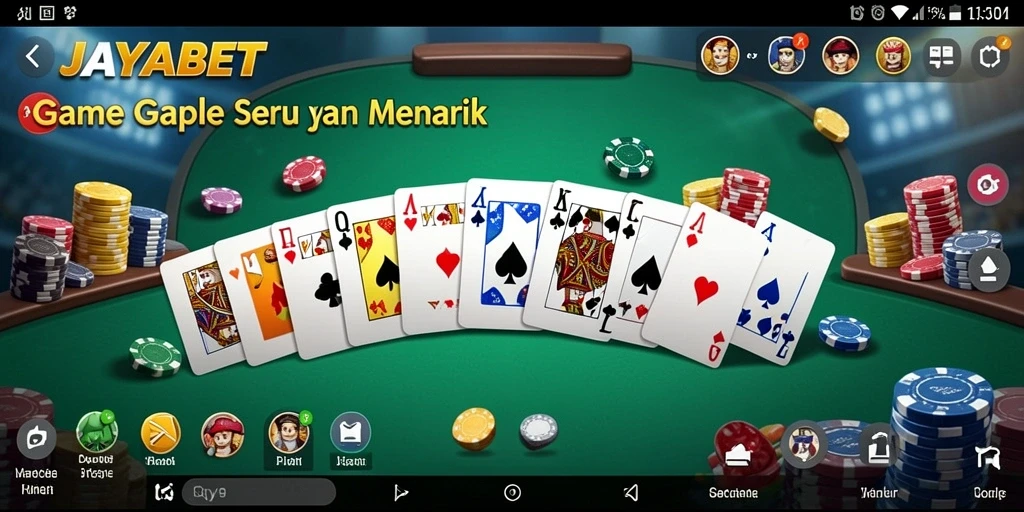 Tampilan gameplay Gaple yang seru dan menarik di JAYABET.