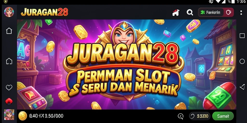 Tampilan permainan Slot JURAGAN28 yang penuh warna dan menarik.