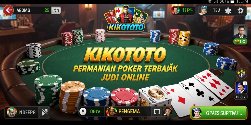 Tampilan gameplay <strong>KIKOTOTO</strong> yang menampilkan aksi seru di meja Poker.