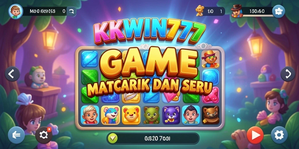 Tangkapan layar menunjukkan gameplay seru di KKWIN777 dengan kombinasi warna-warni.
