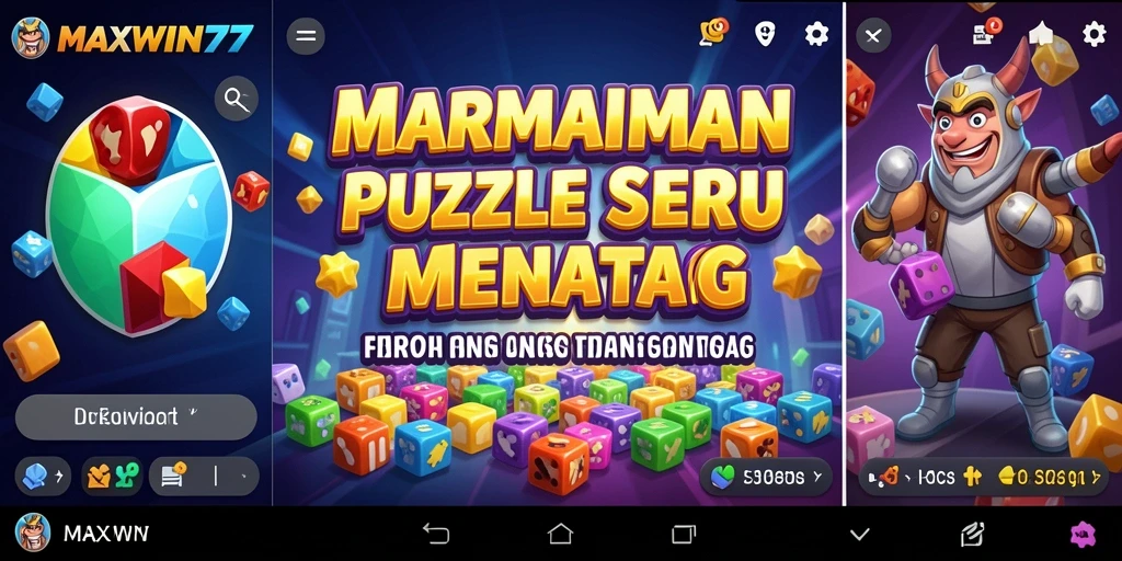 Tampilan gameplay seru dari MAXWIN77 yang penuh tantangan puzzle.