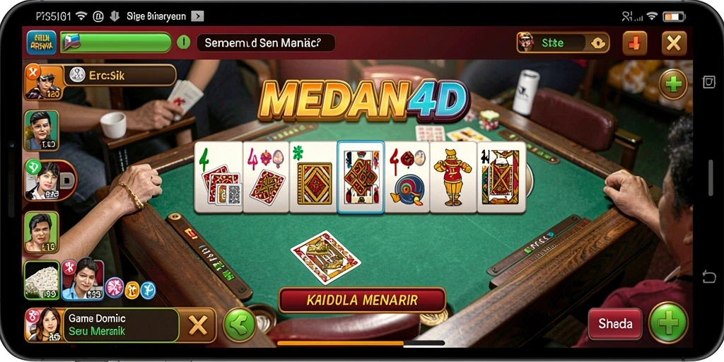 Screenshot MEDAN4D menampilkan pemain yang sedang menikmati permainan Domino.