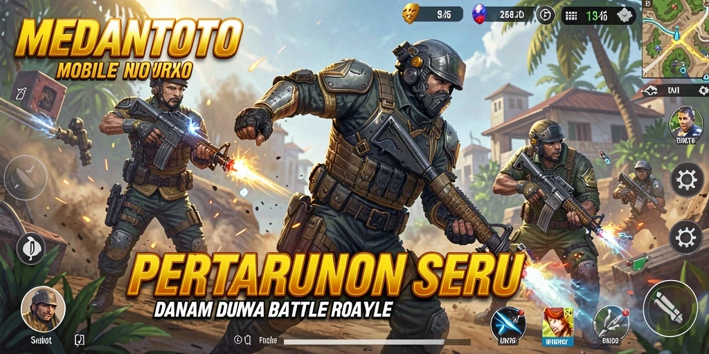 Tampilan gameplay MEDANTOTO dengan aksi pertarungan yang intens.