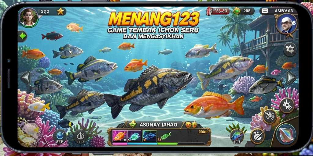 Screenshot MENANG123 menampilkan aksi menembak ikan yang menarik.