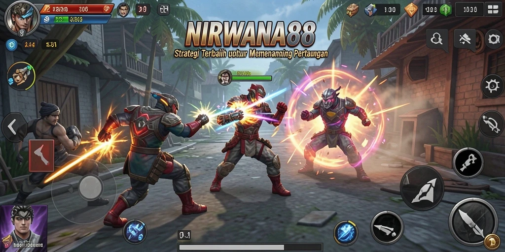 Tangkapan layar gameplay <strong>NIRWANA88</strong> menunjukkan pertempuran strategi yang mendebarkan.