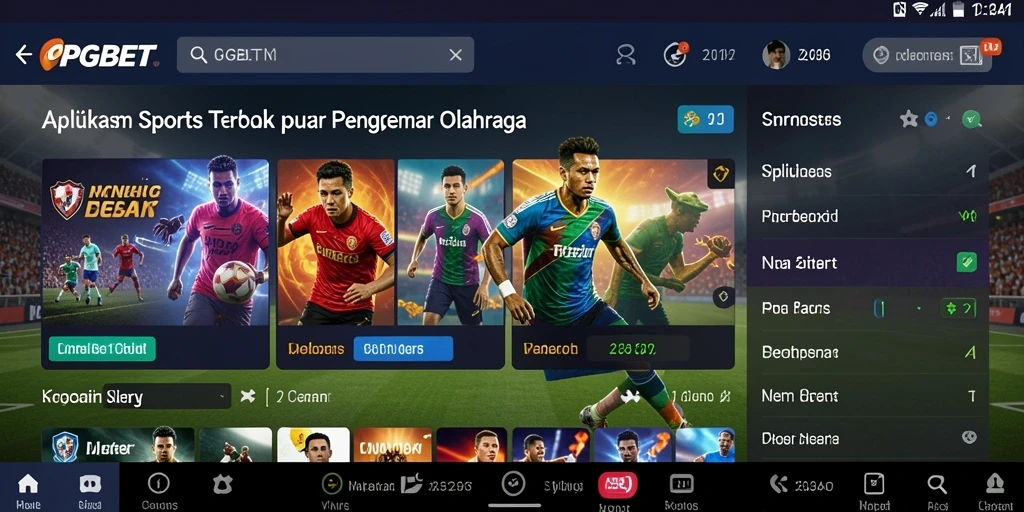 Tampilan utama PGBET dengan antarmuka taruhan olahraga yang menarik.
