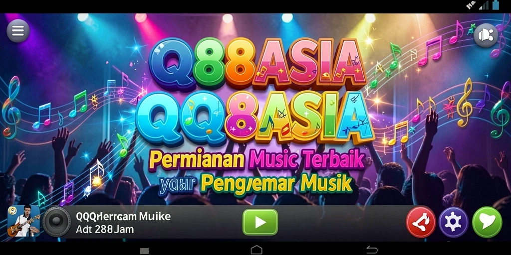 Tangkapan layar gameplay <strong>QQ88ASIA</strong> menampilkan berbagai mode permainan musik.