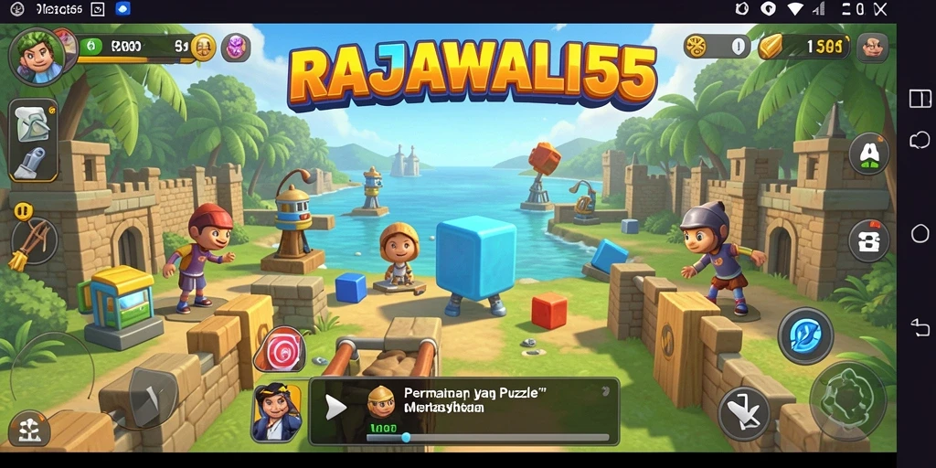 Screenshot dari gameplay RAJAWALI55 yang menunjukkan tantangan puzzle.