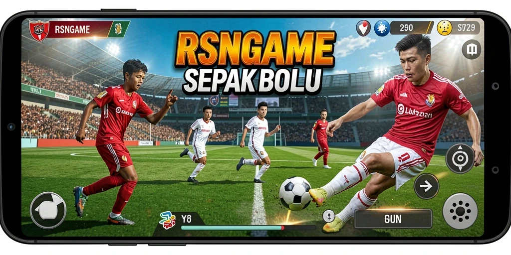 Tangkapan layar RSNGAME menampilkan momen tak terlupakan di lapangan sepak bola.