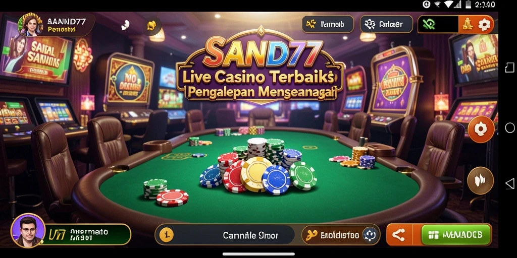 Tampilan gameplay SAND77 yang mendebarkan dalam Live Casino.