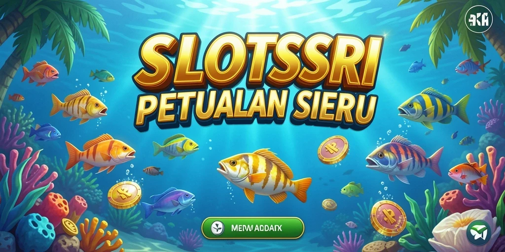 Screenshot gameplay SLOTSRI menampilkan aksi seru menangkap ikan.