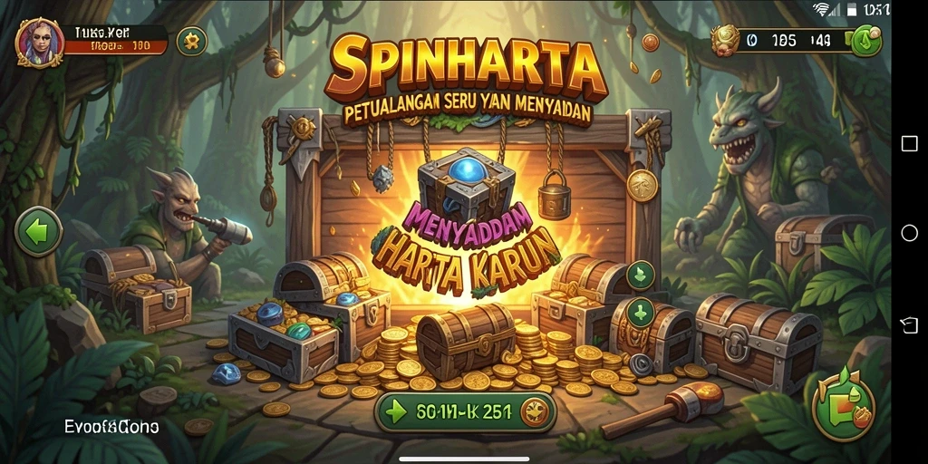 Tampilan gameplay SPINHARTA yang menantang dan mengasyikkan.