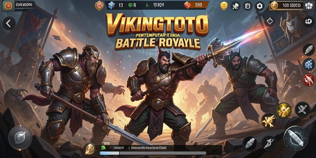 Tampilan gameplay seru di <strong>VIKINGTOTO</strong> dengan aksi pertempuran intens.